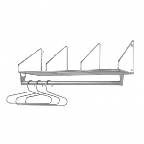 Edelstahl-Regal mit Haken