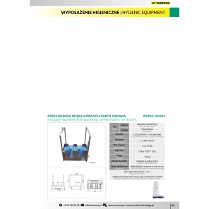 Durchlauf-Schuhwaschanlage obere Bereiche WH043, WH044