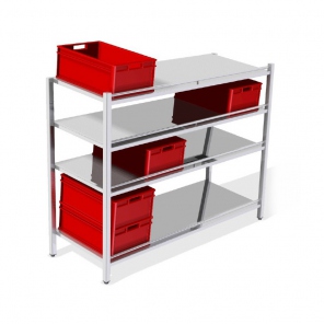 400 lbs Shelf Capacity PVIFS N202424-2 Equipment Stand with 2 Adjustable Solid Shelves 24 Length x 20 Width x 24 Height 