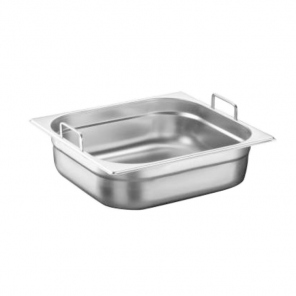 GN Behälter Edelstahl mit Griffen 2/3, 15 cm, 83000.10540