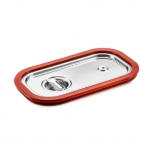 Deckel für GN 1/4 Edelstahl mit Dichtung, Griffen, 83000.10592