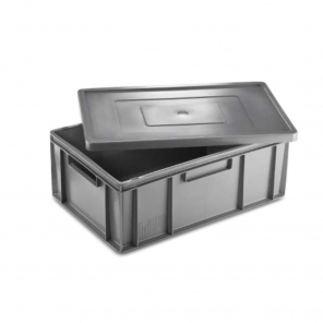 Korb mit gefüllten Wänden 63 L grau, 50001.46578