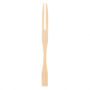 Jednorazowy widelec do owoców, 9cm, bambus, NatureStar 388511