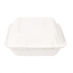 Organic Lunchbox „Hamburger” prostokątny 20cm | trzciny cukrowej 41218