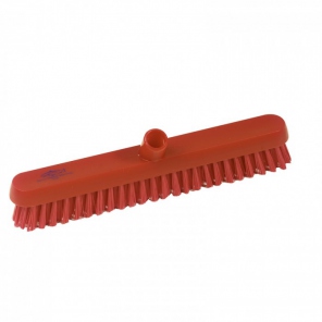 Red narrow Sweeping Brush, Hard Bristles, Hillbrush B1083R