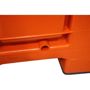 Gitterbox 680L, mit Kufen, rot