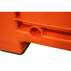 Gitterbox 680L, mit Kufen, rot