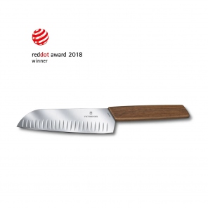 Santoku knife with walnut...