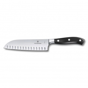 Santoku knife with grooved...