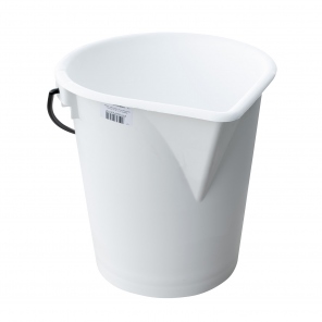 White bucket with a spout...