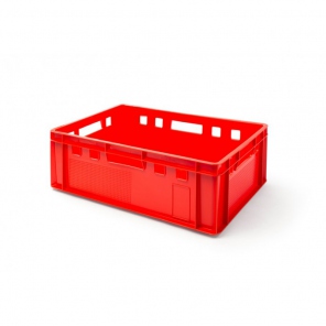 Euro-2 plastic box, red,...