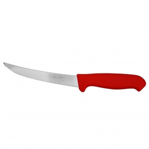 Wide curved boning knife,...