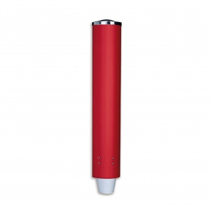 Red plastic tube,...