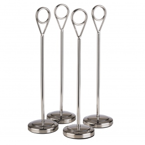Buffet-Etikettenhalter, Edelstahl, inox, Höhe 20,5 cm, 4 Stk., APS 71516