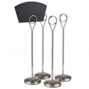 Buffet-Etikettenhalter, Edelstahl, inox, Höhe 20,5 cm, 4 Stk., APS 71516