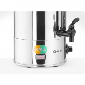 Warnik do wody o pojedynczych ściankach, 9L, srebrny, 230V/2200W, 340x227x(H)468mm, Hendi