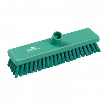 Green scrubbing brush, stiff bristles, antibacterial, Hillbrush AMB770G