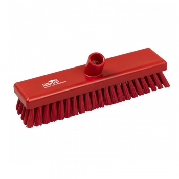 Red scrubbing brush, stiff bristles, antibacterial, Hillbrush AMB770R