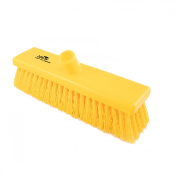 Yellow sweeping brush, medium-stiff bristles, Hillbrush AMB758Y