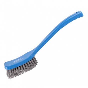 Blue cleaning brush, stiff bristles, Hillbrush D9RESMDX