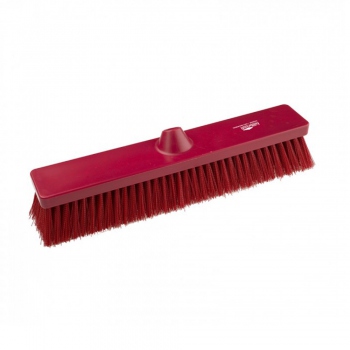 Red broom for sweeping, medium-stiff bristles, Hillbrush AMB809R