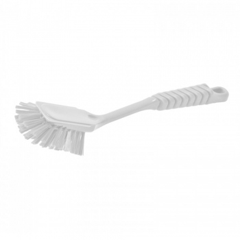 White dishwashing brush, medium-stiff bristles, Hillbrush DW1090W