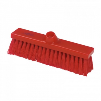 Red sweeping brush, medium-stiff bristles, Hillbrush B1732R