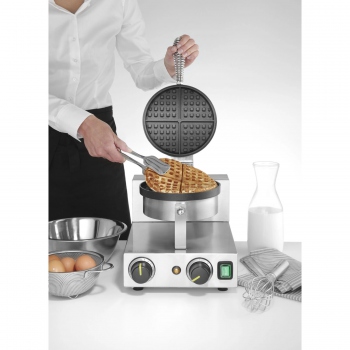 Rundes Waffeleisen für Belgische Waffeln, HENDI, 230V/1000W, 250x491x(H)285 mm