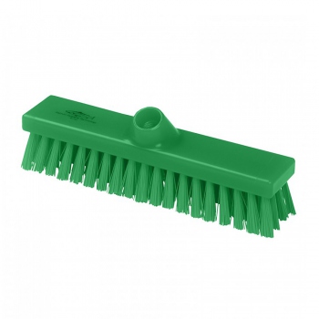 Green scrubbing brush, stiff bristles, Hillbrush B1745G