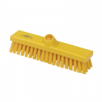 Yellow scrubbing brush, stiff bristles, Hillbrush B1745Y