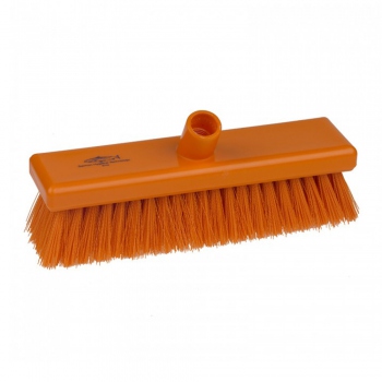 Orange sweeping brush, medium-stiff bristles, Hillbrush B758T