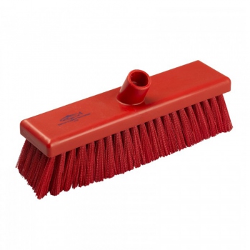 Red sweeping brush, medium-stiff bristles, Hillbrush B758R