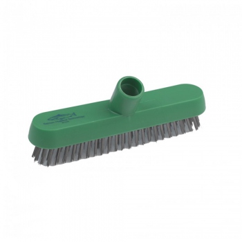 Green scrubbing brush, stainless steel bristles, Hillbrush B1342G