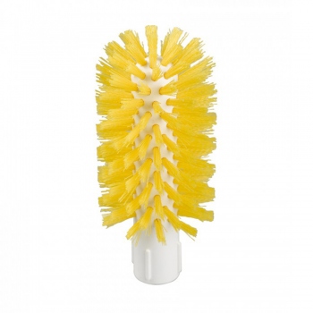 Yellow pipe brush with a plastic handle, Hillbrush B1529/75Y