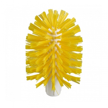 Yellow pipe brush with a plastic handle, Hillbrush B1529/115Y