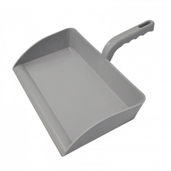 Gray open dustpan, polypropylene, Hillbrush DP13GRY
