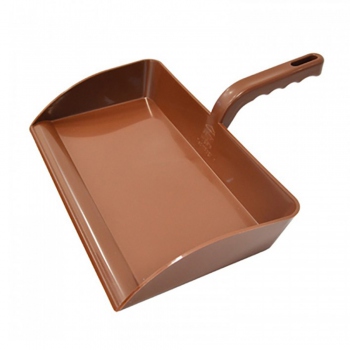 Brown open dustpan, polypropylene, Hillbrush DP13BRN