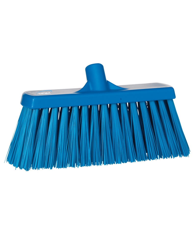 Blue sweeping broom, stiff bristles, VIKAN 29153