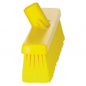 Yellow broom for pole attachment, soft/split bristles, Vikan 31786