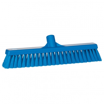 Blue industrial broom, soft bristles, Vikan 31793