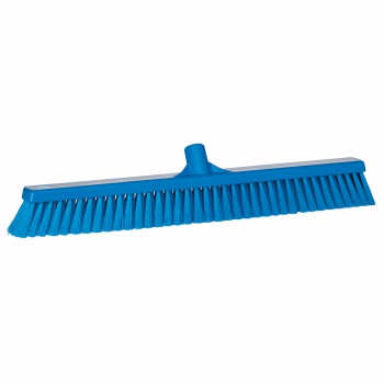 Blue broom for sweeping, soft bristles, Vikan 31993