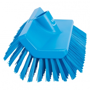 Blue corner scrub brush, medium-hard bristles, Vikan 70473