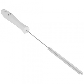 White tube brush with Handle, medium stiff bristles, Vikan 53635