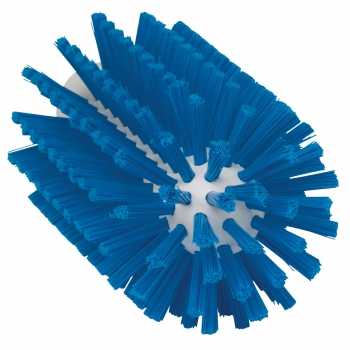 Blue round brush for pipes, on a handle, medium bristles, Ø77 mm, Vikan 5380773