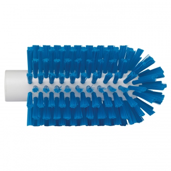 Blue round brush for pipes, on a handle, medium bristles, Ø77 mm, Vikan 5380773