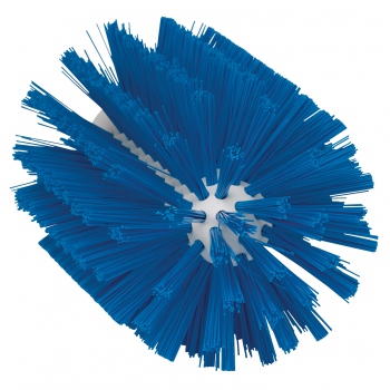 Blue round brush for pipes, on a handle, medium-hard bristles, Vikan 53801033