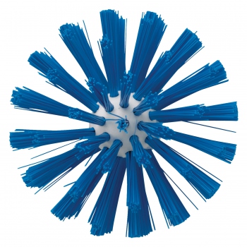 Blue round brush for pipes, on a handle, medium-hard bristles, Vikan 53801033