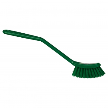 Green Cleaning brush with handle, 290x25 mm, medium hardness bristles, Vikan 42872