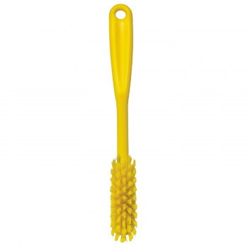 Yellow Cleaning brush with handle, 290x25 mm, medium hardness bristles, Vikan 42876