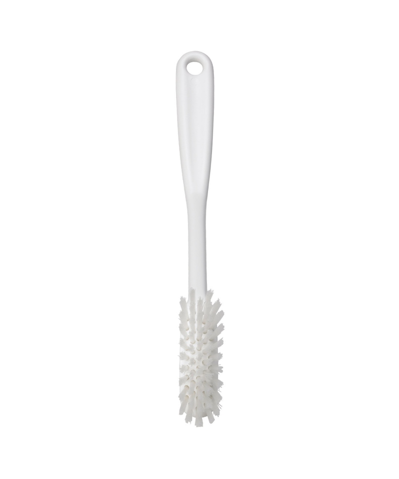 White Cleaning brush with handle, 290x25 mm, medium hardness bristles, Vikan 42875